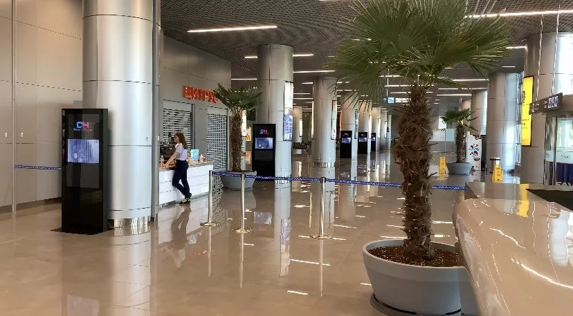 Размещение внутри терминала аэропорта Одесса